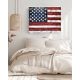 thumbnail image 3 of Vintage American Flag Wall Art for Living Room,Canvas Picture Wall Decor for Bathroom Bedroom,Country Wooden USA Flag Painting Artwork for Office Kitchen Hallway Dining Room Home Decorations 20"x24", 3 of 8