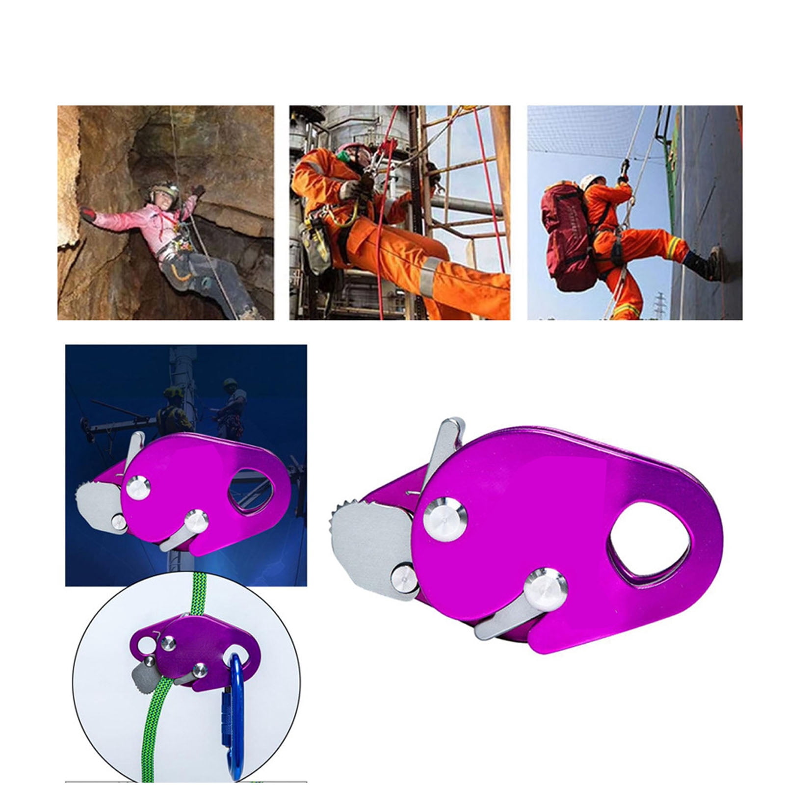 Outdoor Climbing Descender Safety Rope Grab Model B - Stop/Go Lever for Controlled Descents, Safe Rope Control in Rock Climbing, Mountaineering - for Rock Climbers, Mountaineers, Outdoor Enthusiasts,