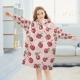 thumbnail image 5 of FORMRS Wearable Blanket Hoodie with Sleeves for Kids Cozy Flannel Sweatshirt, Cherries Pattern, 5 of 7