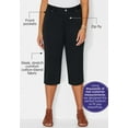 thumbnail image 4 of Catherines Women's Plus Size Petite Sateen Stretch Capri, 4 of 4