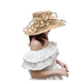 thumbnail image 3 of CAIXIA Fascinator Hat Women Flower Mesh Feathers Tea Party Hats for Women Church Wide Brim Fascinator Derby Hats Bridal Wedding Tea Party Hat, 3 of 6