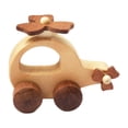 thumbnail image 2 of juguete de madera,Vehículos de madera de juguete para niños pequeños de 1 a 3 años que aprenden a gatear,Vehículos masticables Sonajero Juguete para bebé 1+ año,Juguete para Helicóptero, 2 of 8