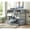 Gray, variant on Twin/full Bunk Bed With Storage - Strong Pine Wood Frame Ample Space Versatile & Build