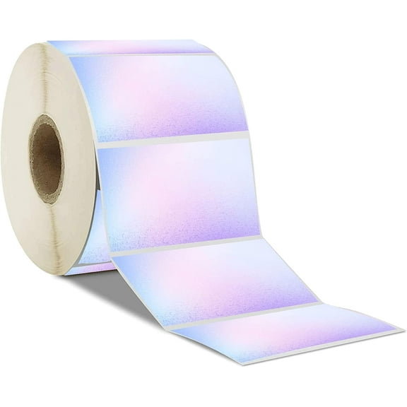 Thermal Stickers for Christmas Printer 1.25*2.25 inch Purple Self Adhesive Thermal Printer Labels for Holiday Presents 250Pcs