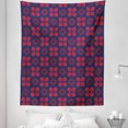 thumbnail image 1 of Retro Tapestry, Geometric Flower Patterns with Classic Victorian Rococo Baroque Influences, Fabric Wall Hanging Decor for Bedroom Living Room Dorm, 5 Sizes, Indigo and Vermilion, by Ambesonne, 1 of 1