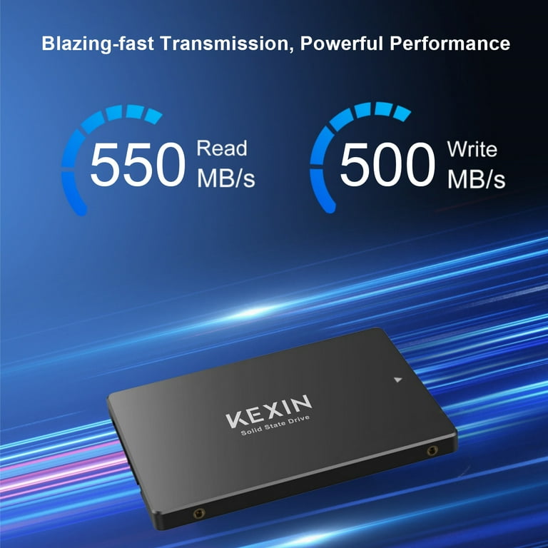KEXIN 512GB Internal SATA III 2.5 Inch SSD with 3D NAND Flash Up