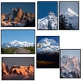 thumbnail image 2 of Fotografía de paisaje de montaña estilo Chamonix montañas nevadas sol arte póster lienzo pintura pared impresiones imagen decoración del hogar, 2 of 5