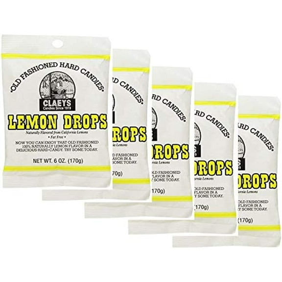 Claeys Old Fashioned Hard Candy Lemon, 6 Ounce - 5 Pack