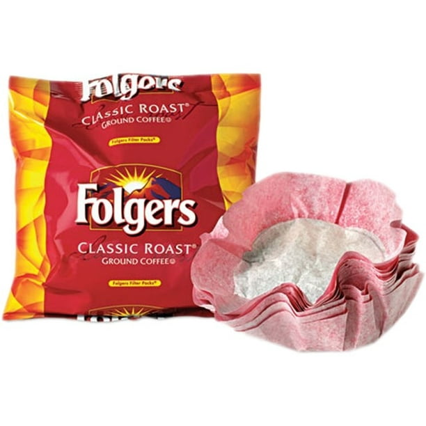 Folgers Coffee Classic Roast Ground Coffee Filter Packs, 0.9 Oz 40 Ct