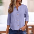 thumbnail image 5 of Plus Size Womens Clothes Kelon Womens Tops Long Sleeve V Neck Business Casual Outfit Summer Fashion Clothing, 3XL, 5 of 9