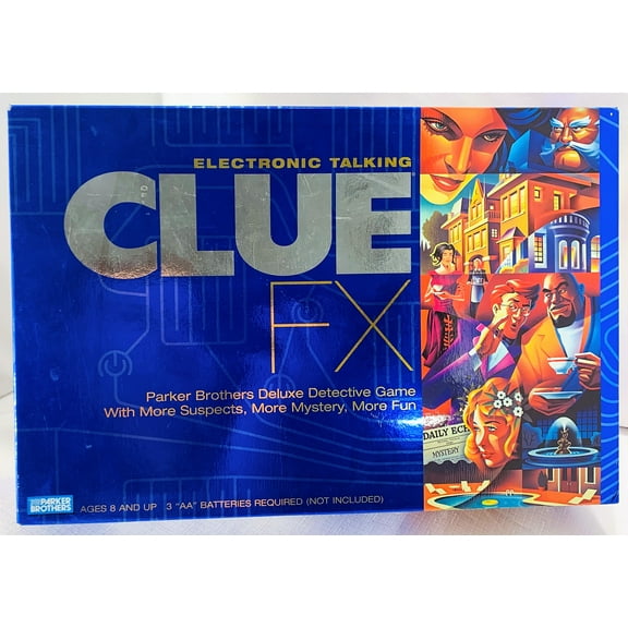 Pre-Owned Parker Brothers Talking Clue FX Board Game, Electronic Games, Ages 8+, 3.5 lbs, 4 Character Pawns