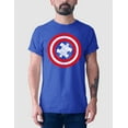 thumbnail image 2 of Captain Autism Red and Blue Hero Shield Men's T-shirt, M, Royal, 2 of 5