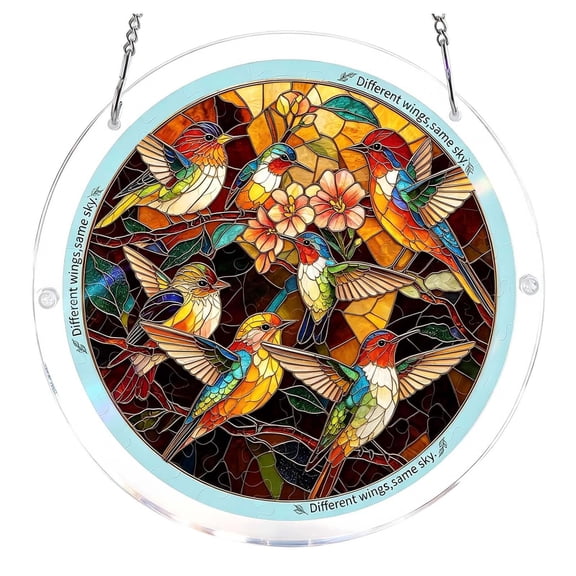 7.4in Acrylic Jigsaw Puzzle Suncatcher – Sun Catcher Puzzle for Windows Hanging, Brain Teaser Travel Game A