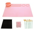 thumbnail image 3 of AMERTEER Tapis de Dessin en Silicone Multi-Fonction Rose Clair Bleu Graffiti, 3 of 15