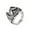 Steel Color, variant on Horse Head Ring Stainless Steel Animal Design Retro Jewelry