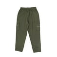 thumbnail image 7 of Generic Mens Cargo Joggers Relaxed Fit Drawstring Elastic Waist Cargo Pants with Pockets Baggy Outdoor Tapered Hiking Pants, 7 of 7