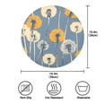 thumbnail image 4 of Round Plate Mat 15.4x15.4 Inchesx4 Placemat Table Mat Kitchen Mat Coffee Mat Fabric Thick, Strong Wear-Resistant, Heat Resistance Orange Dandelion, 4 of 7