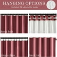 thumbnail image 4 of Topfinel Dusty Rose Velvet Blackout Curtains 96 Inches Long, 100% Blackout Drape with Hooks Insulated Back Tab Curtains for Living Room Bedroom，Set of 2, 4 of 8
