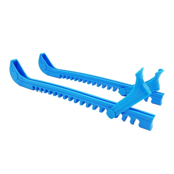 2 protectores para patines de hielo, equipo de hockey sobre hielo, accesorio suave para patinaje sobre hielo Azul