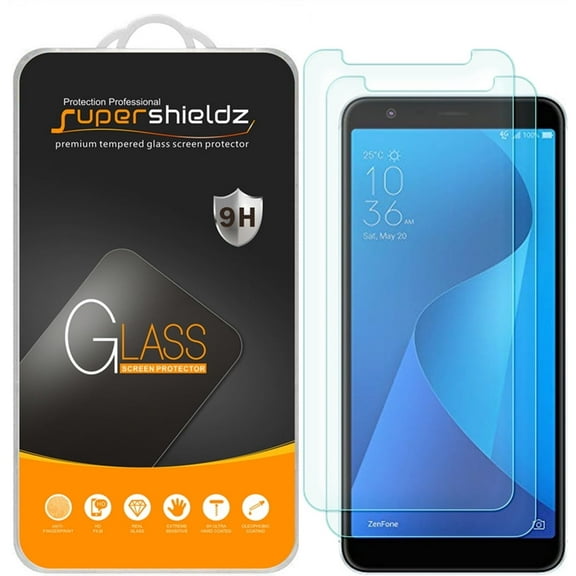 [2-Pack] Supershieldz for Asus Zenfone Max (M1) ZB555KL Tempered Glass Screen Protector, Anti-Scratch, Anti-Fingerprint, Bubble Free