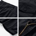 thumbnail image 5 of Homeyce Men's Cargo Shorts with Multi-Pocket Elastic Waistband Short Pants Drawstring Ripstop Straight Leg Camo Cargo Pants Relaxed Fit Outdoor Hiking Camo Stretch Pants,Black 2XL, 5 of 5