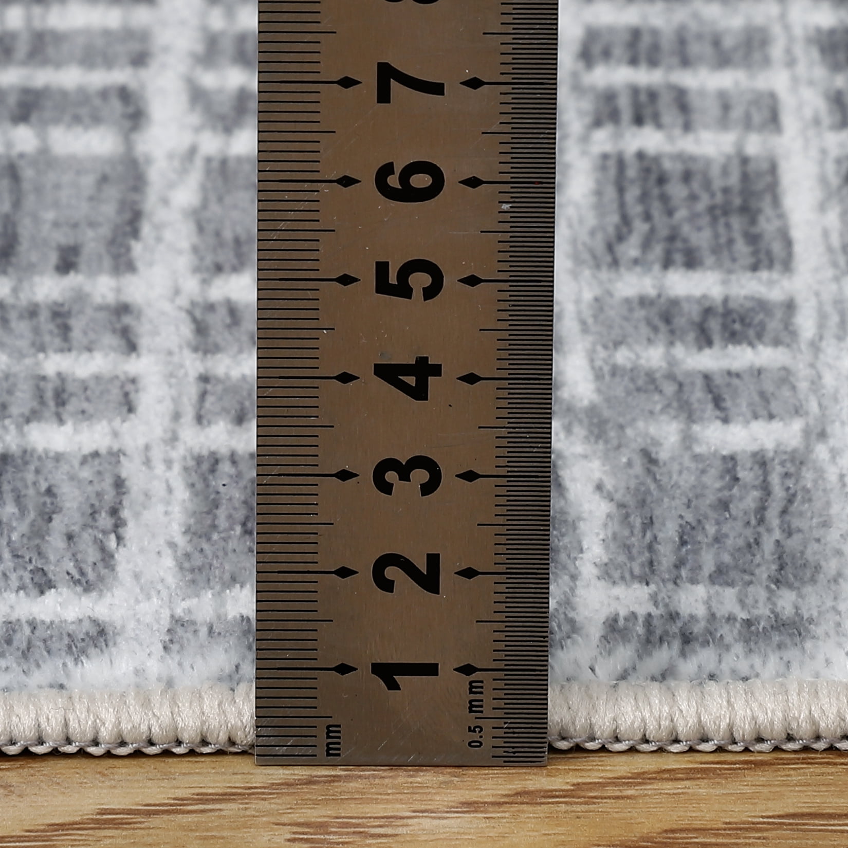 HOMERRY Washable Area Rug 5' x 7' Modern Plaid Area Rug for Living Room Bedroom Non-Slip Accent Rug, Dark Gray