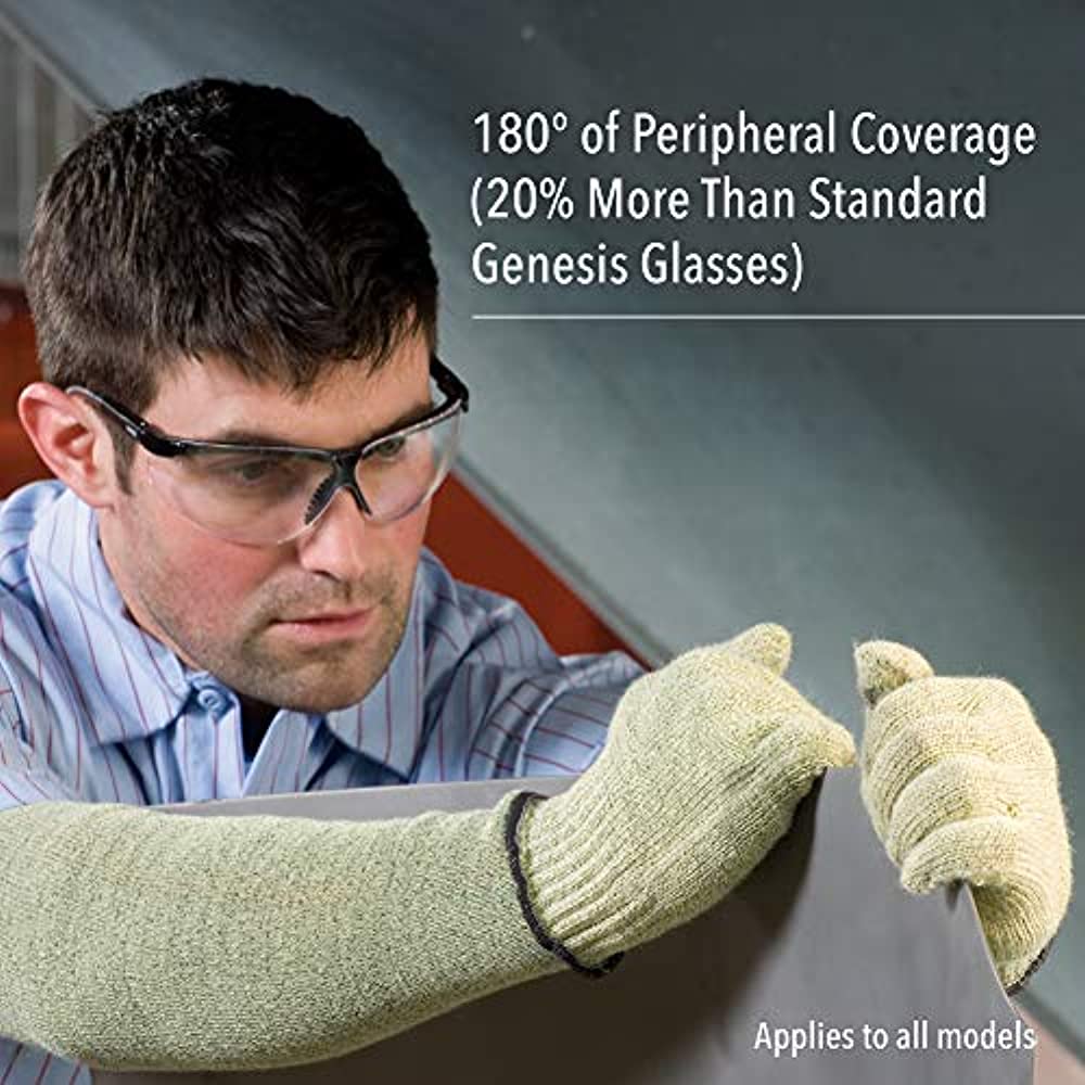 Protege, Safety Glasses, HydroShield Anti-Fog, SCT-Low-IR Lens, Black Frame, Half-Frame