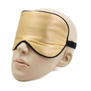 Travel Soft Silk Eye Mask Sleep Shade Cover Blindfold Light Yellow