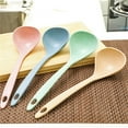 thumbnail image 3 of Wheat Straw Soup Spoon Household Long Handle Porridge Spoon Kitchen Plastic Kitchenware Thickened Large Porridge Spoon - Nordic Green, 3 of 4