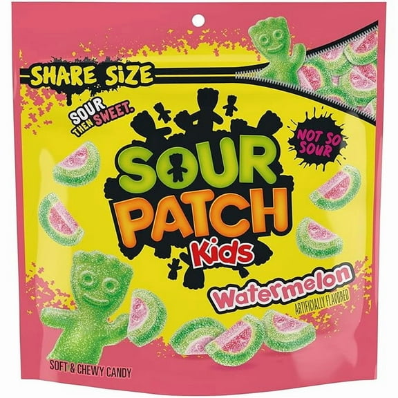 SOUR PATCH KIDS Watermelon Soft & Chewy Candy, Share Size, 12 oz