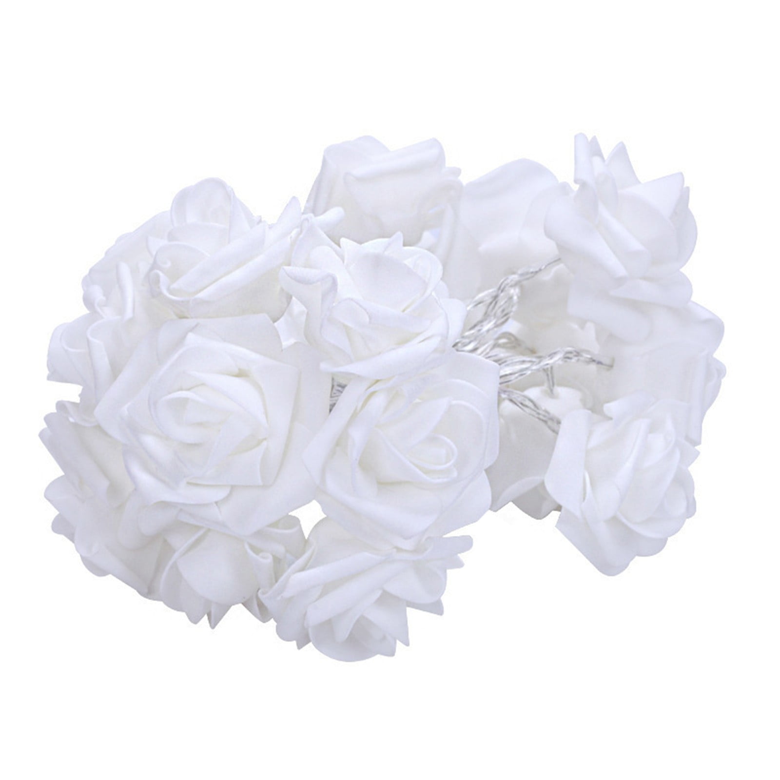LED Rose Lantern String Simulation Bubble Flower Lantern Valentine's Day Wedding Holiday Decoration String Lamp Battery USB