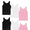 Black/White/Pink, variant on Wonder Nation Toddler Girl's Cami Tank Top, 6-Pack, Sizes 2T-5T