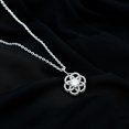 thumbnail image 3 of Rosec Jewels Lab Created Diamond Flower Pendant Necklace with Chain (EF-VS Quality), with Jewelry Box, 10K White Gold, 3 of 8