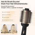 thumbnail image 4 of Behome Hair Dryer Brush, 4-in-1 Blow Dryer Brush with Oval Ceramic Barrel,Hot Air Brush for Fast Styling,Frizz-Free,Voluminous Blowouts, Gold Black, 4 of 7