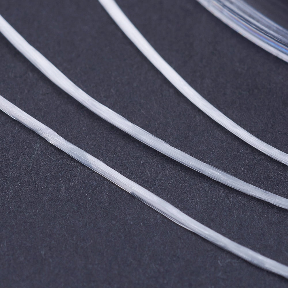 5rolls Flat Elastic String Elastic Beading Thread for Stretch Bracelet Making White 0.8mm about 54.68 yards(50m)/roll