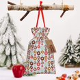 thumbnail image 6 of Fuzoiu Colorful Donuts Print Christmas Gift Bag,Burlap Gift Bag with Drawstring Closure & Hang Tag,Perfect for Holidays, Birthdays, and Special Occasions-Medium, 6 of 7