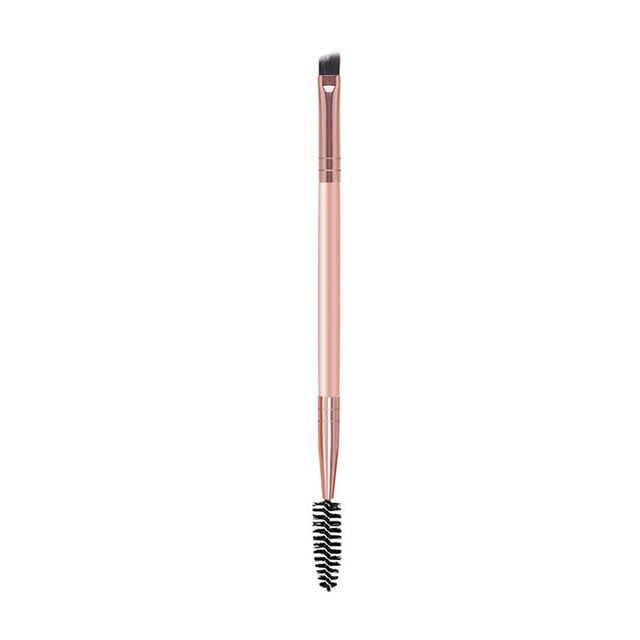 Seitruly Cepillo para cejas Moldeador de cara Cepillos para cejas multicolores Sombra de ojos de doble punta Herramientas para pestañas Pinceles de maquillaje y herramientas rosa/oro rosa