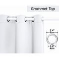 thumbnail image 3 of Magshion Blackout Curtains for Bedroom, Solid Thermal Insulated Grommet Window Drapes, Room Darkening Curtains, 2 Panels (63x42 in, White), 3 of 5