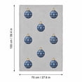 thumbnail image 3 of SLYNSHome Flannel Throw Blanket, Soft Navy Blue Ornament Print Couch Cover, Cozy Winter Blanket for Bedroom Living Room Patio Home Decor,100*70cm, 3 of 6