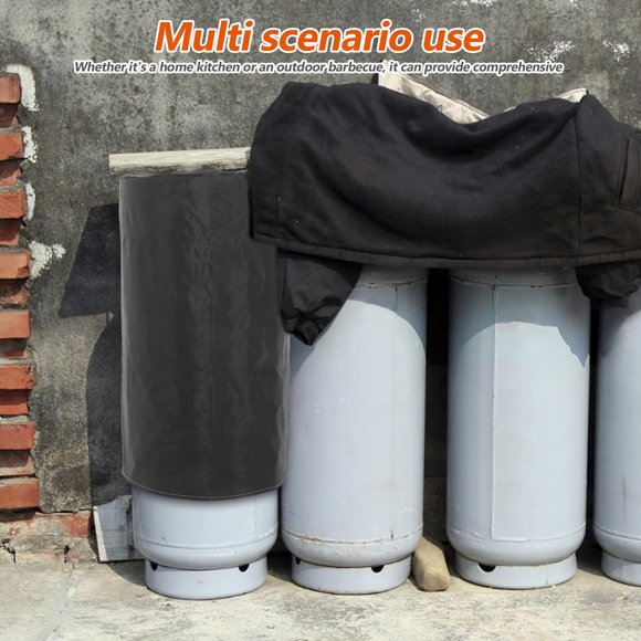 PAMINGONO Black Oxford Cloth Propane Tank Cover Waterproof UV Resistant Dustproof for Home Indoor Outdoor Use