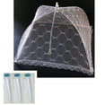 thumbnail image 2 of Lot 3 Food Umbrella Covers Picnic Bbq Party Sports Tent White 12" Mesh Toppers, 2 of 5