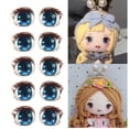 thumbnail image 2 of 10/5 pares de pegatinas de ojos y pestañas largas, lindas figuras de dibujos animados de anime, cara de muñeca, órgano, calcomanías de arcilla, accesorios para muñecas DIY, 2 of 5