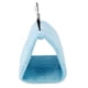 thumbnail image 4 of Acogedora tienda de campaña con jaula y hamaca para pájaros de felpa, cama cálida de invierno para loros (azul, pequeña), 4 of 10
