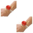 thumbnail image 4 of relayinert Fleur de Poignet Réaliste de Demoiselle d'Honneur pour Ensemble de Mariage Rouge Vif 7*7 2ensemble, 4 of 6