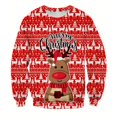 thumbnail image 3 of Suéteres de otoño e invierno para hombre, suéteres con estampado 3D de Papá Noel y muñeco de nieve, suéteres casuales de moda para deportes callejeros para hombre, 3 of 5