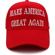 JUSTSAVE4U Trump 2024 MAGA Hat - Make America Great Again Donald Trump 45, 47 Presidential Campaign Red Cap with USA Flag