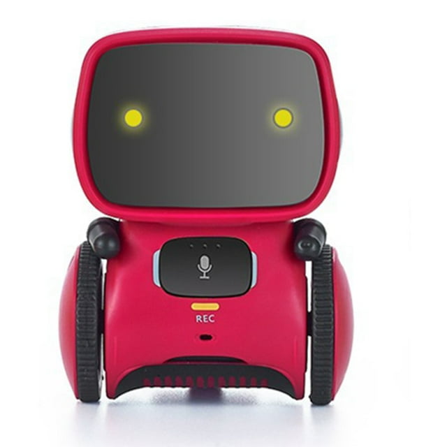 Contixo Kids Smart Robot Toy Mini Robot Talking Singing Dancing Interactive Voice Control Touch Sensor Speech Recognition Infant Toddler Children Robotics - R1 Pink