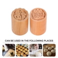thumbnail image 2 of Miangastore 2Pcs Pastry DIY Pattern Maker Wooden Cookie Stamp Manual Moon Cake Press, 2 of 8