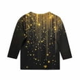 thumbnail image 4 of SERTGUTR Kids Christmas Print 3/4 Long Sleeve Round Neck Casual Comfortable Festive Everyday Top Christmas Gifts for Children 3-12 Years(Multicolor#1,7 Years), 4 of 7