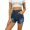 Blue plus size ripped denim shorts a1, variant on Cagogo Women Plus Size Ripped Distressed High Waisted Shorts Casual Loose Denim Jean Shorts for Summer Beach Outing Fashion Clothes, Light Blue L